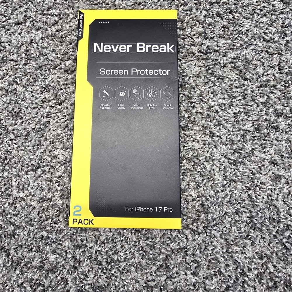 Zeniss NeverBreak Glass Screen Protector For I Phone 17 Pro 2 Pack
